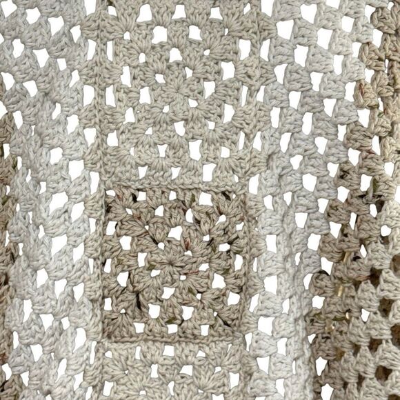 PLUS SIZE Handmade plus size hexagon long sleeve sweater - Picture 5 of 8